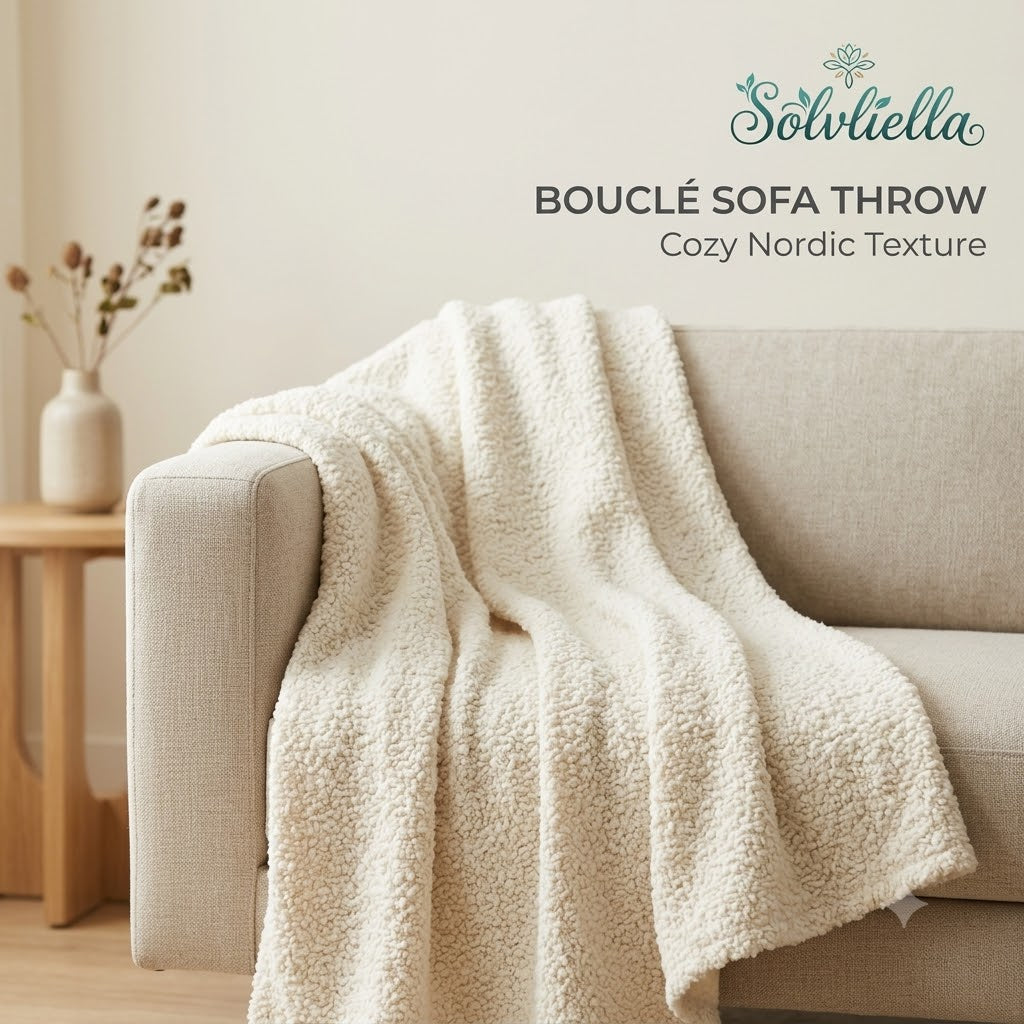 Solvliella™ Brushed Bouclé Sofa Throw